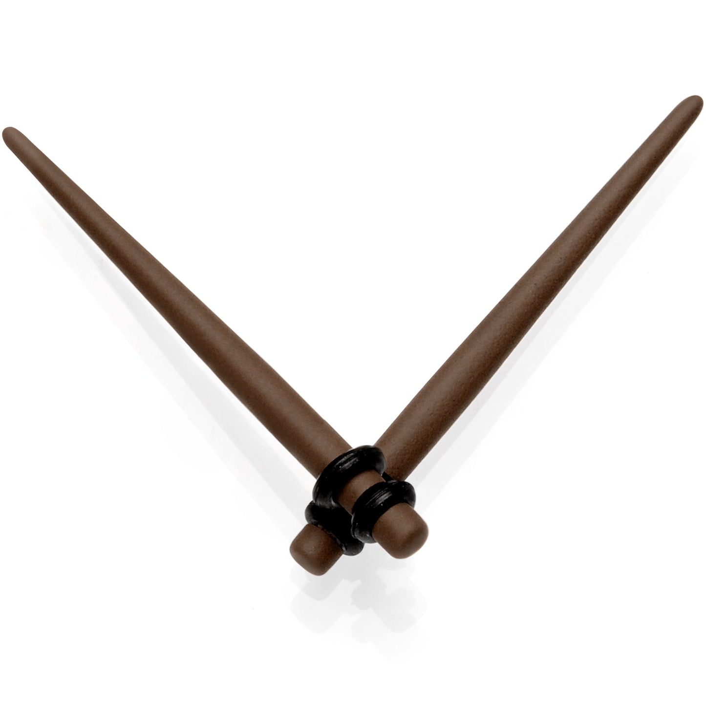 Dark Brown Matte Acrylic Straight Taper Set 12G to 00G