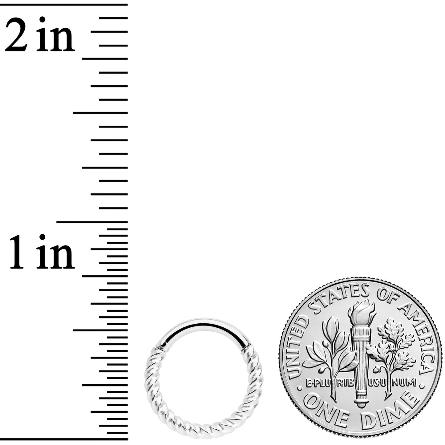 14G 3/8 Twisted Elegance Septum Clicker