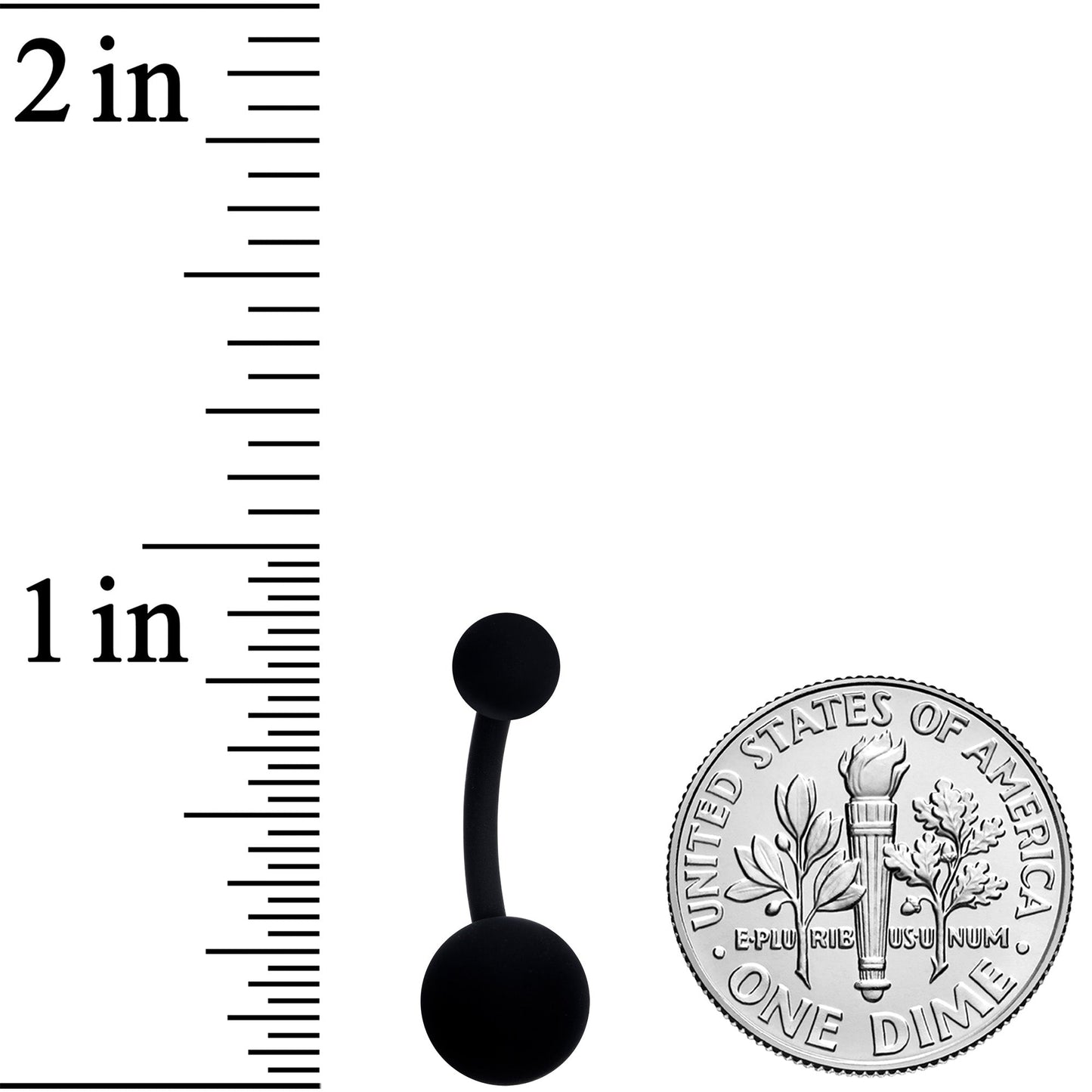 Blissful Black Matte Belly Ring