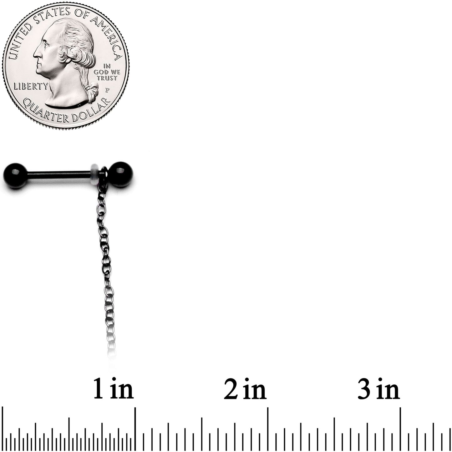 14G 9/16 Black Orange Pumpkin Halloween Dangle Nipple Chain