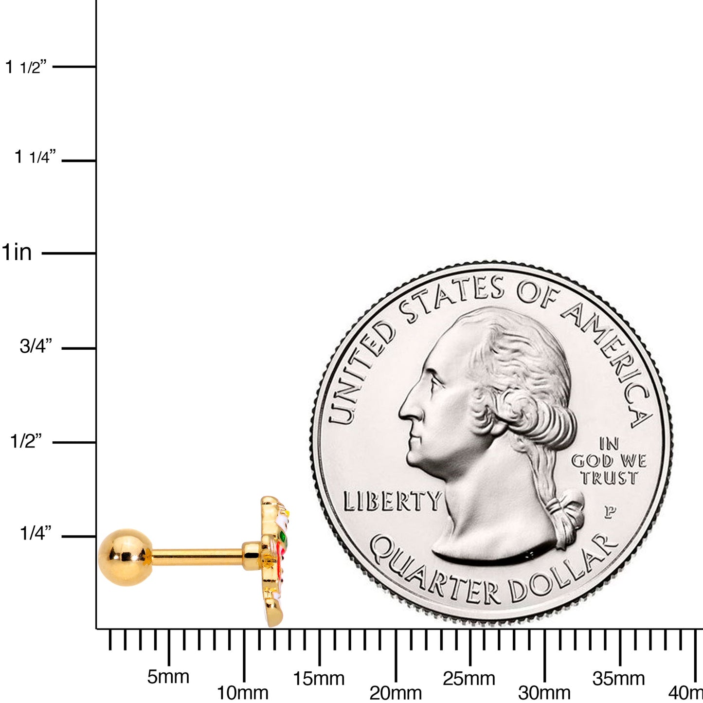 Holiday Snowman Santa Tragus Cartilage Earring