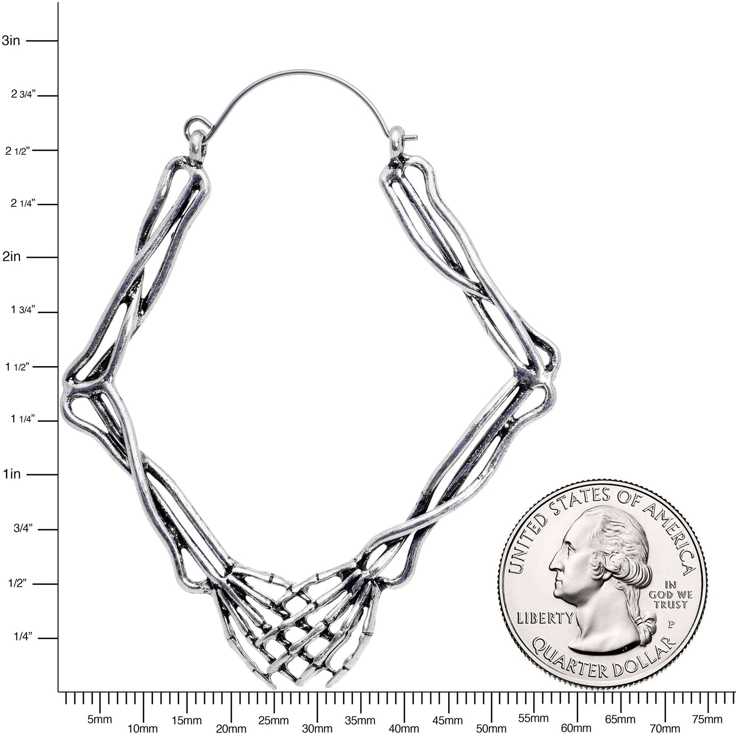 Skeletons Holding Hands Halloween Tunnel Plug Earrings