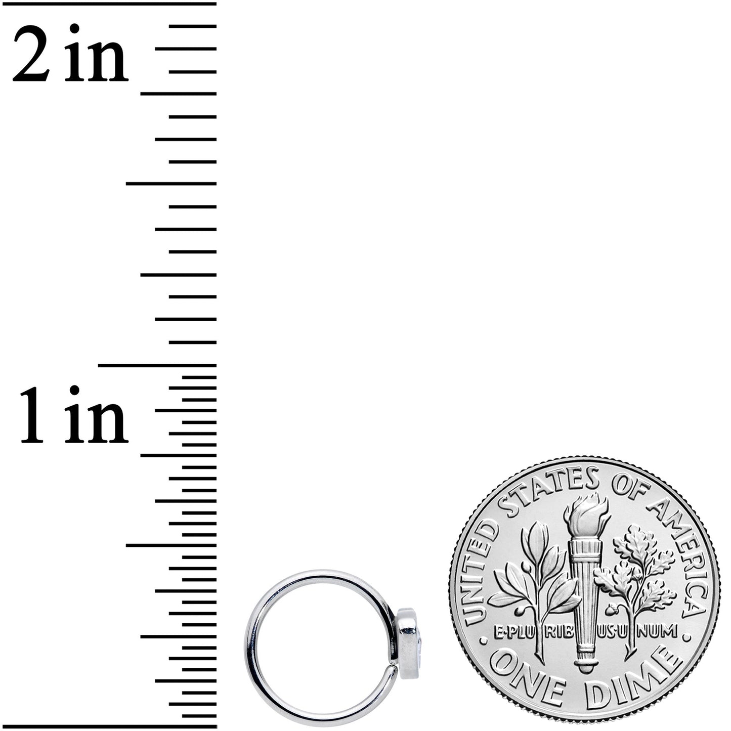 18G 3/8 Sweet Smiling Whale Nose Nose Hoop