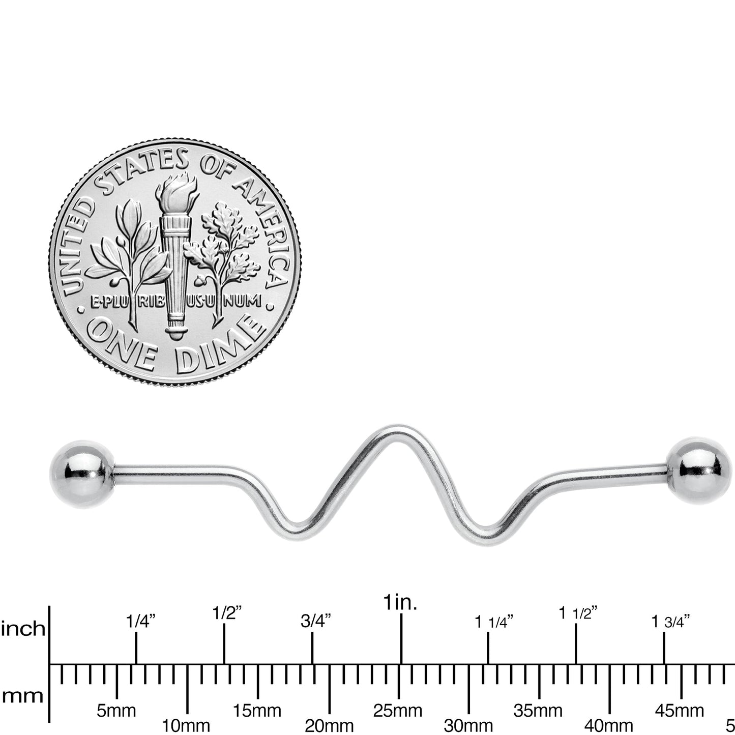 14G Spiral Center Project Barbell 40mm