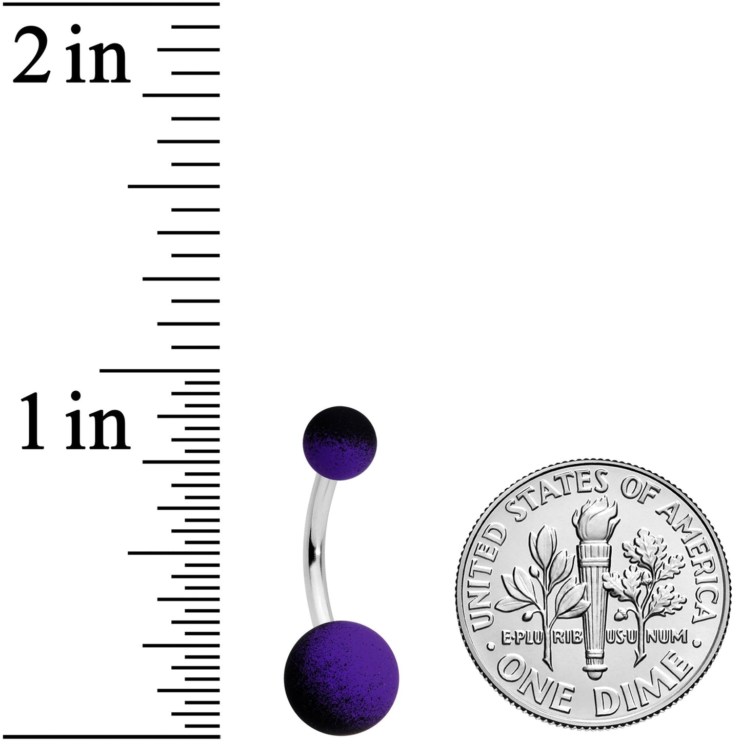 Purple Black Ombre Soft Finish Belly Ring