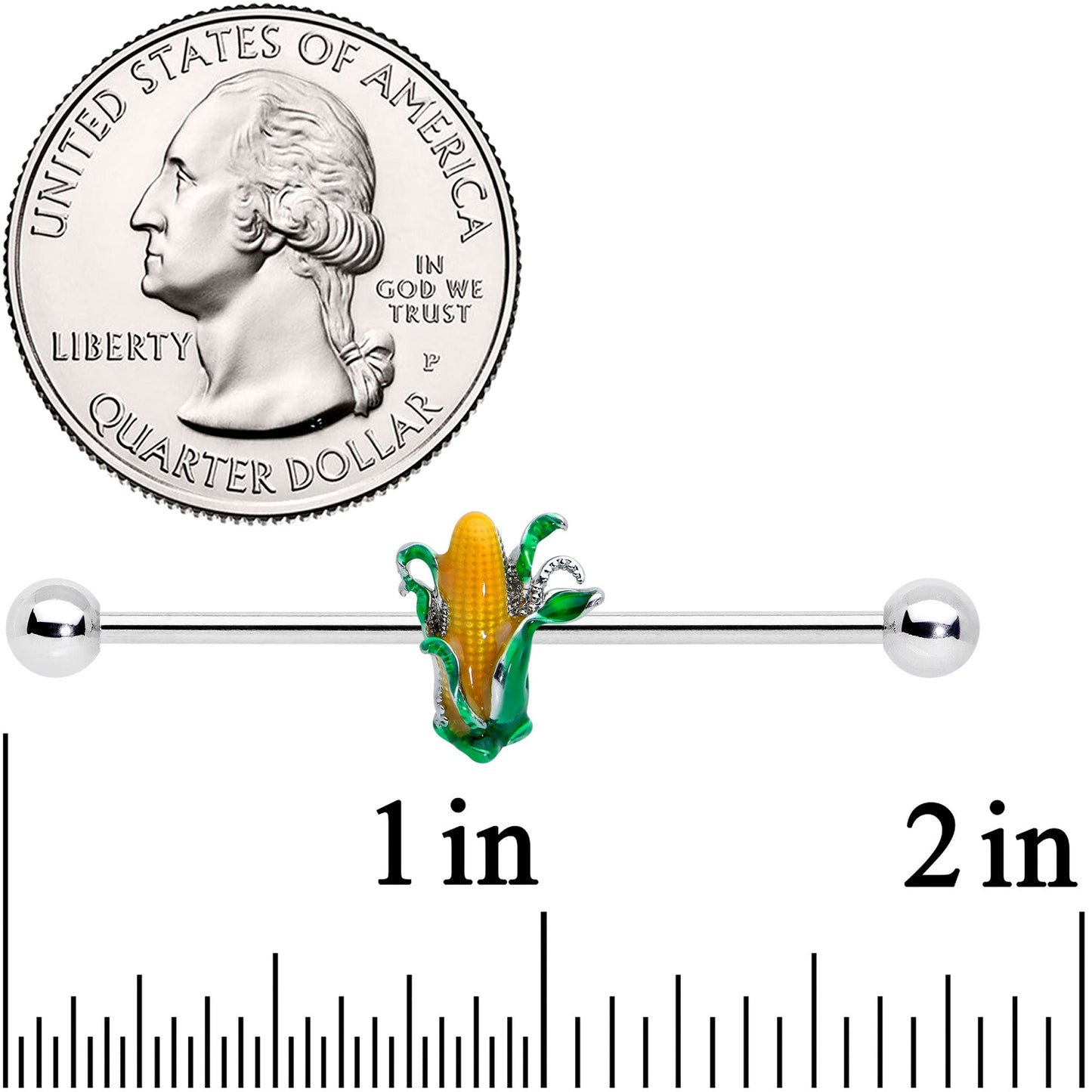 14G Summer Corn on the Cob Industrial Barbell 38mm