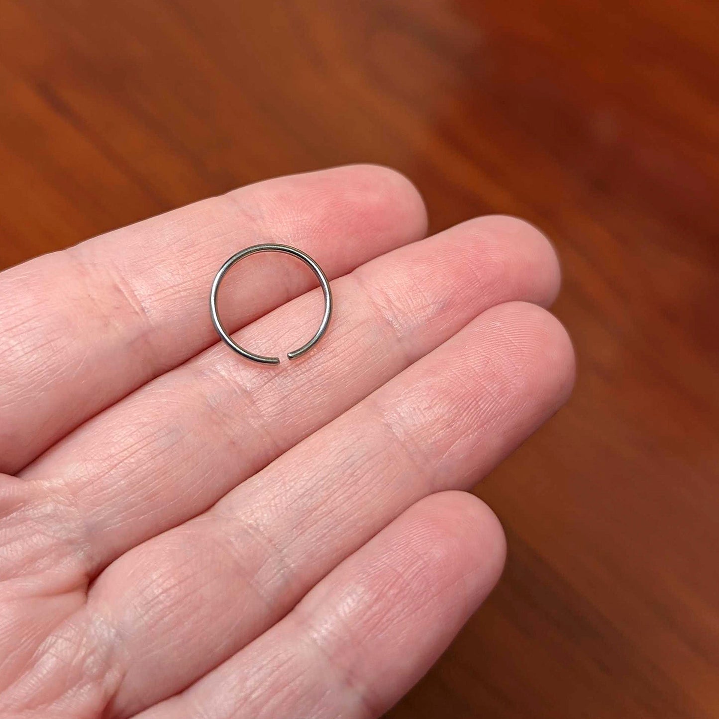 18G 1/2 Grade 23 Titanium Bendable Hoop Ring