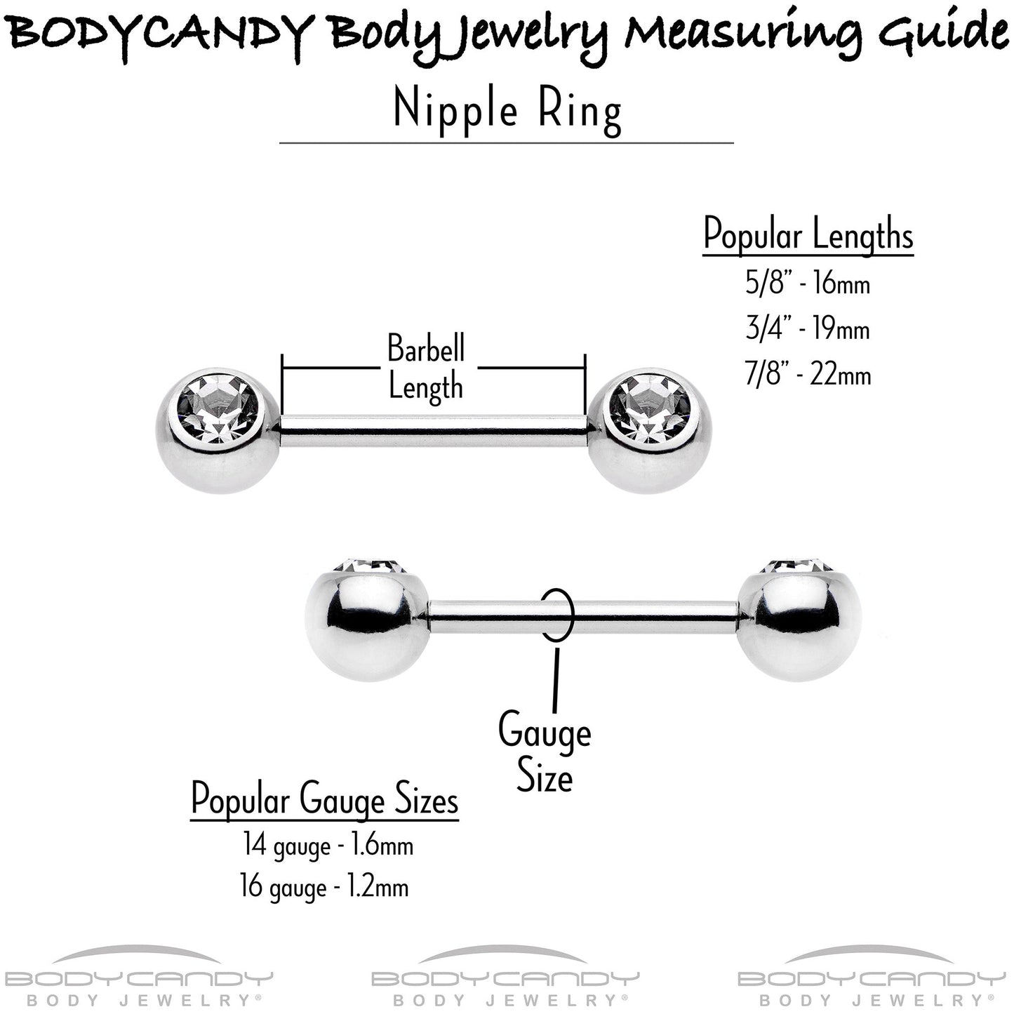 14G 9/16 Aurora Gem Deco Waves Barbell Nipple Ring Set