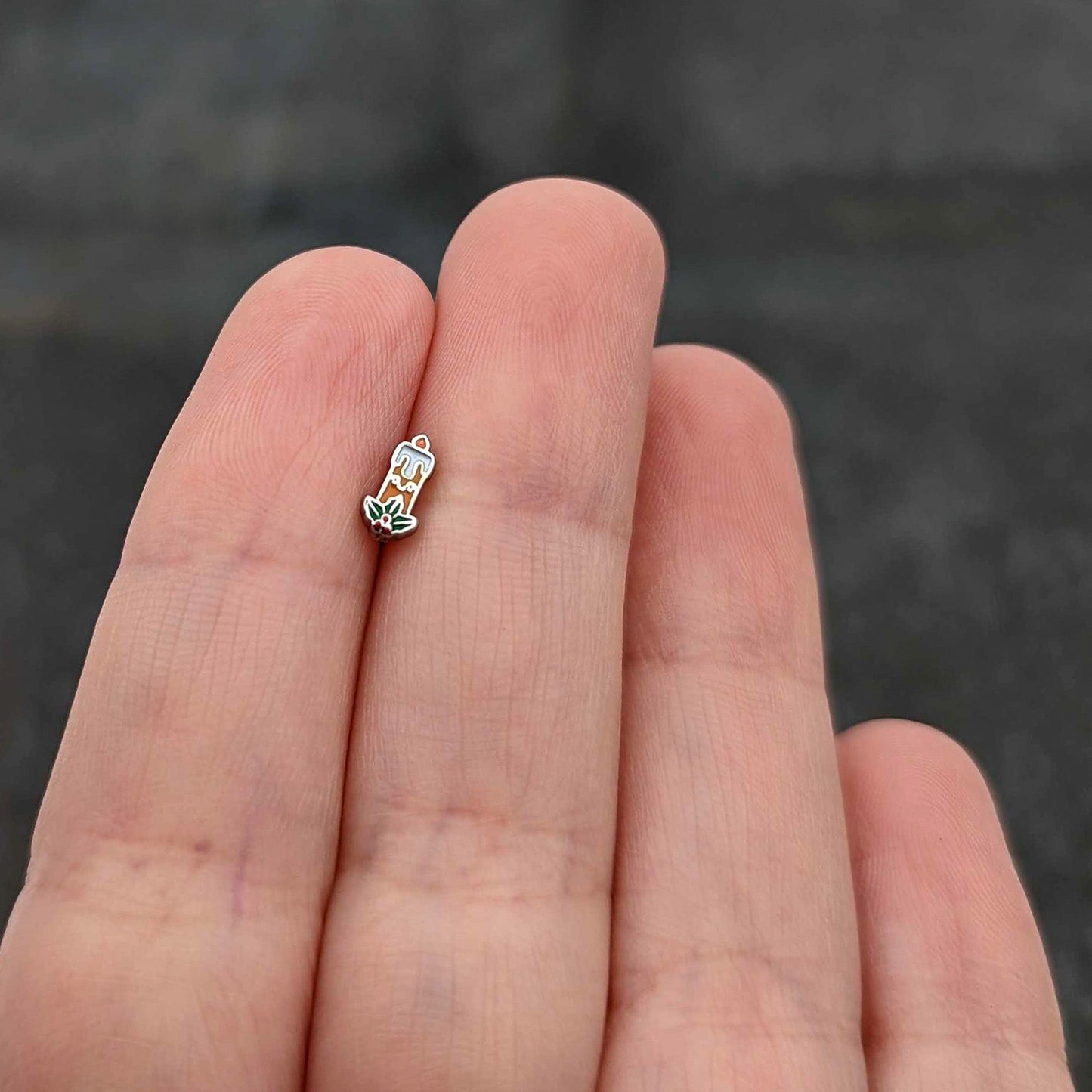 16G 5/16 Sweet Holiday Christmas Candle Labret Monroe Tragus