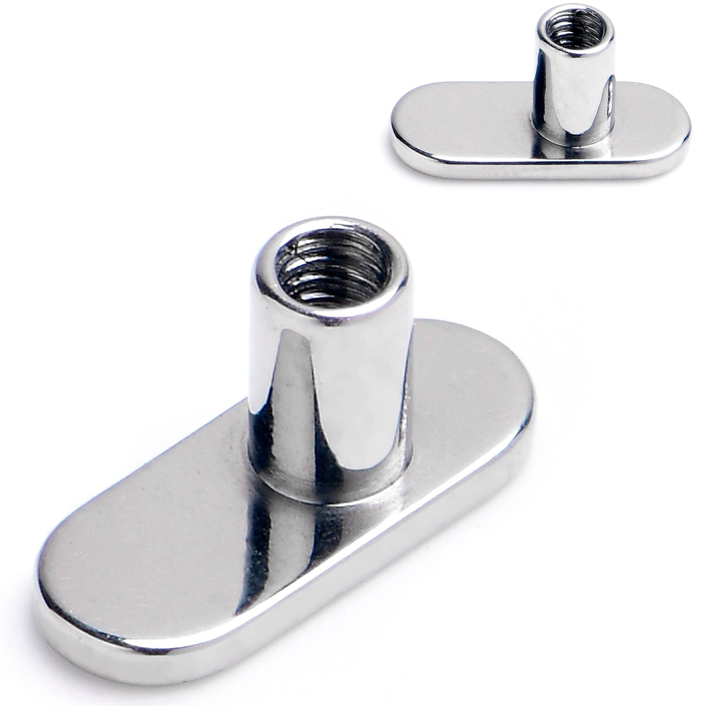 14G 2.5mm Rise No Hole Implant Grade Titanium Dermal Anchor Base