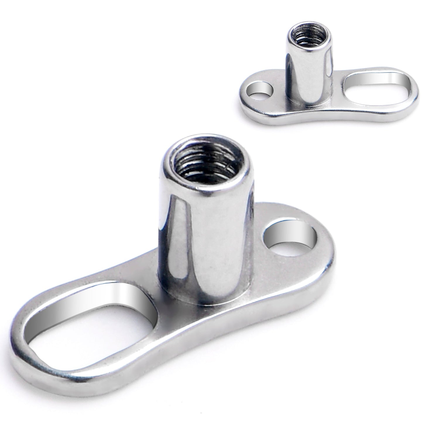 14G 3mm Rise 2 Hole Implant Grade Titanium Dermal Anchor Base