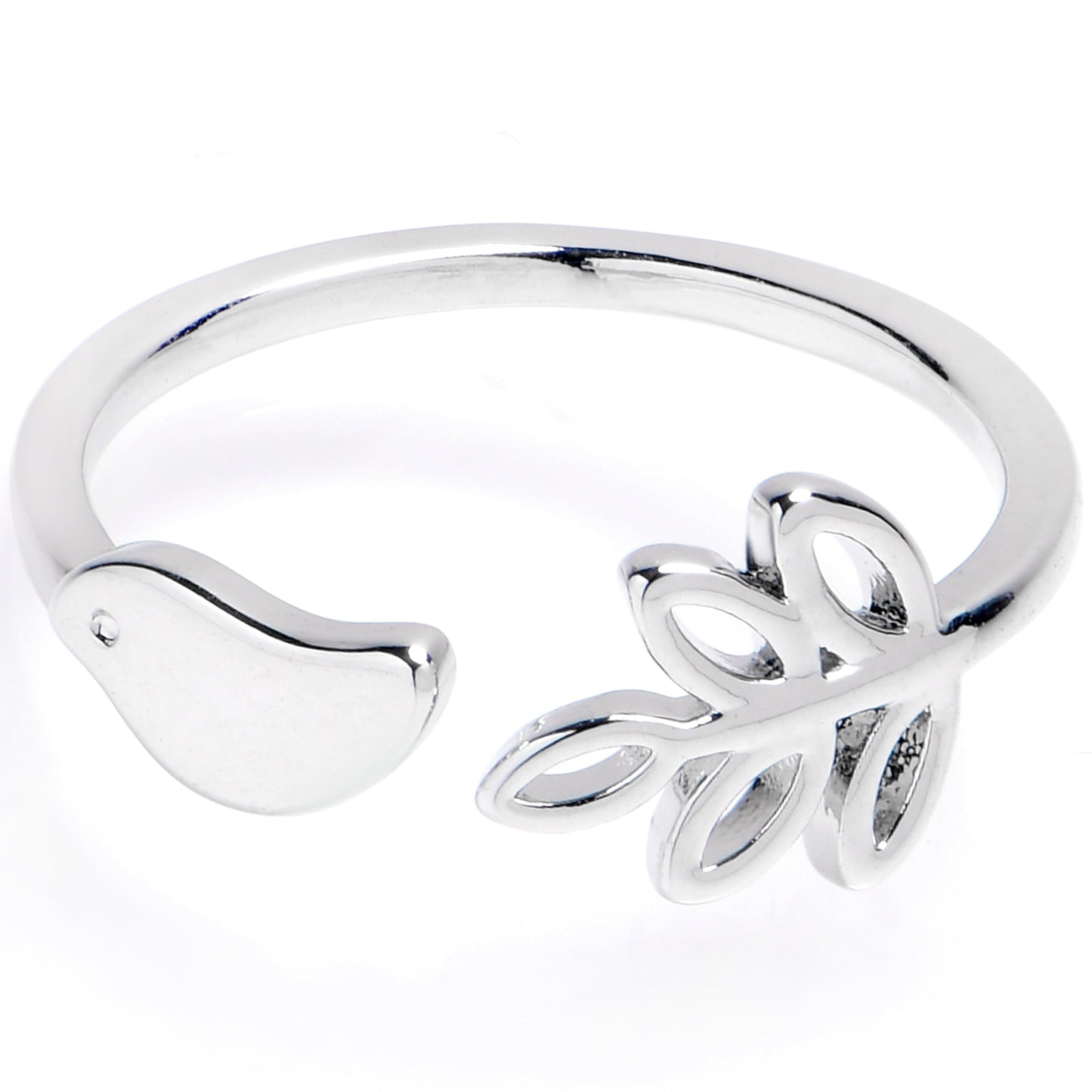 Bird With A Branch Adjustable Toe Ring