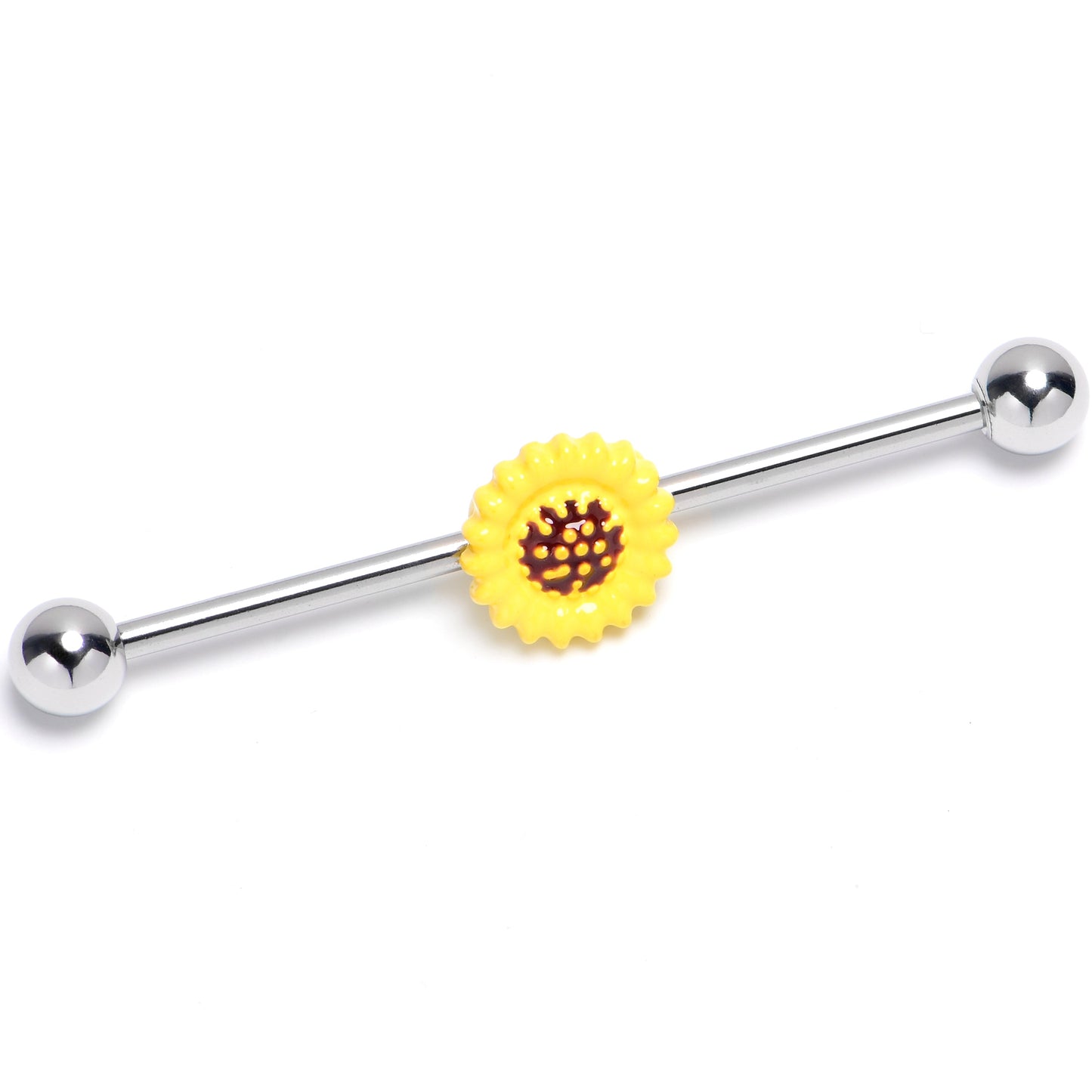14G Sunny Simple Sunflower Industrial Barbell 38mm