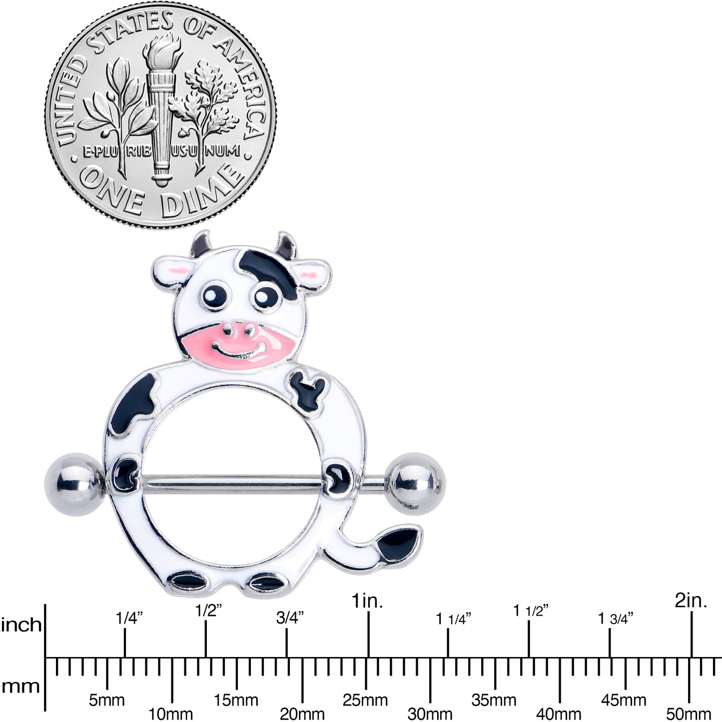 14G 9/16 Moo Cow Nipple Shield Set