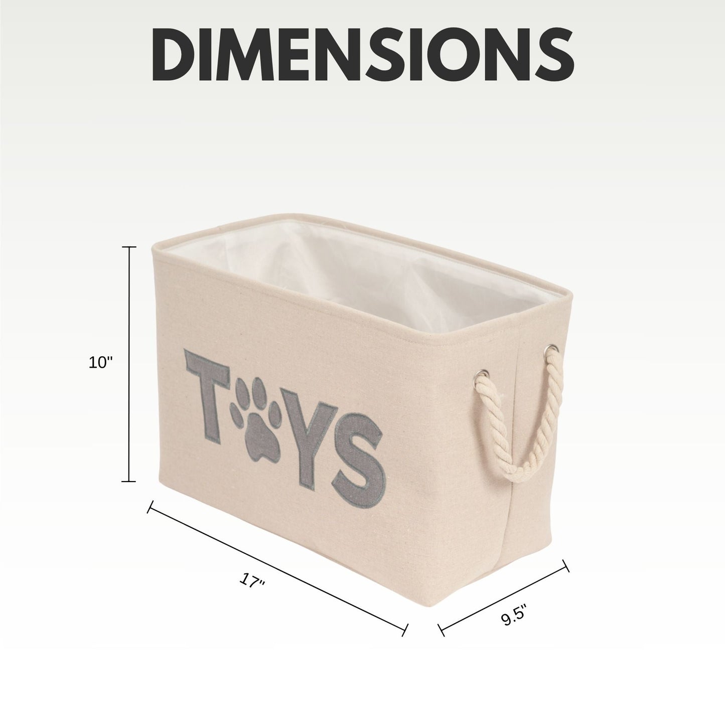 Country Living Foldable Fabric Dog Toy Storage Bin - Convenient Organizer for Pet Accessories