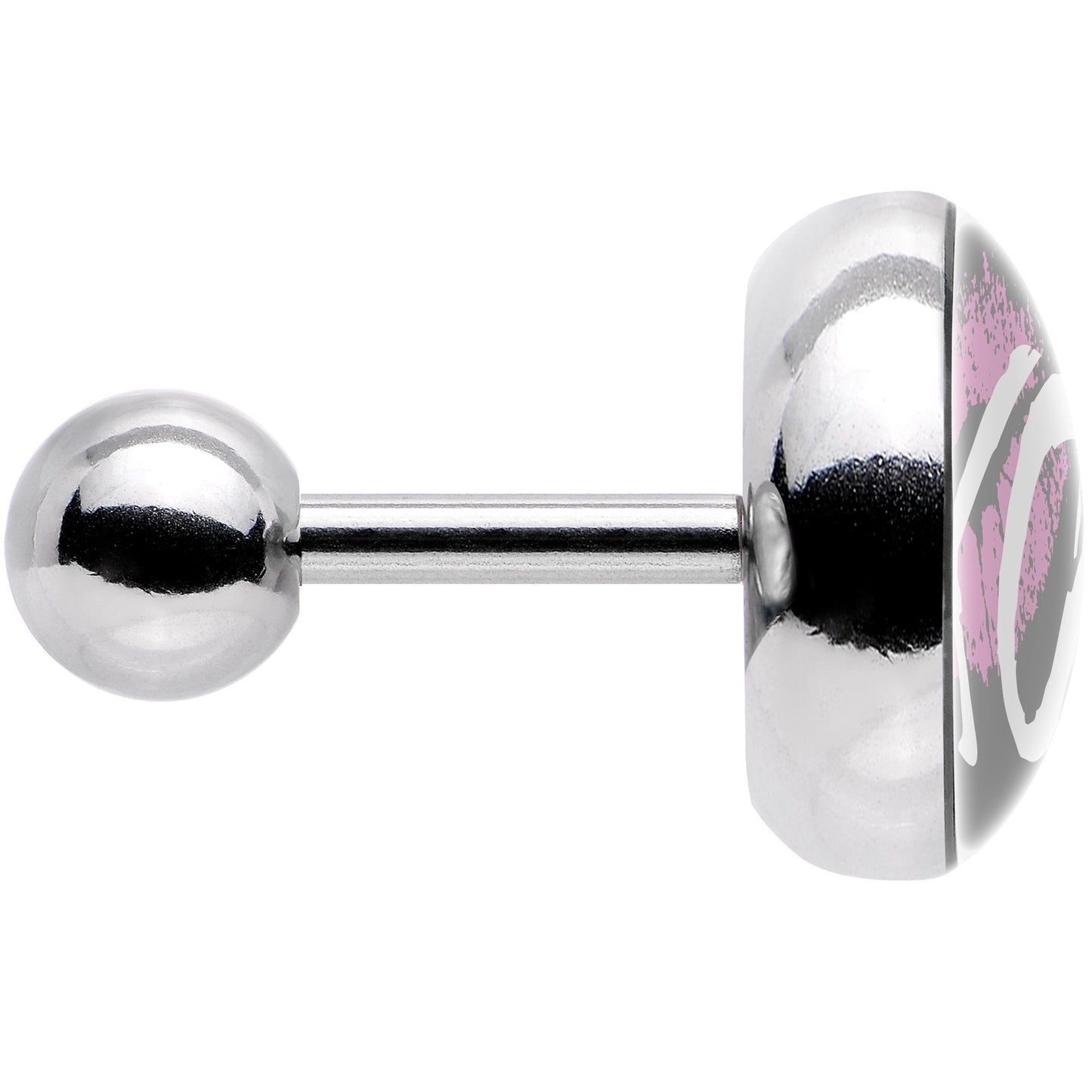 16G 1/4 Pink Lips XO Kiss Tragus Cartilage Earring