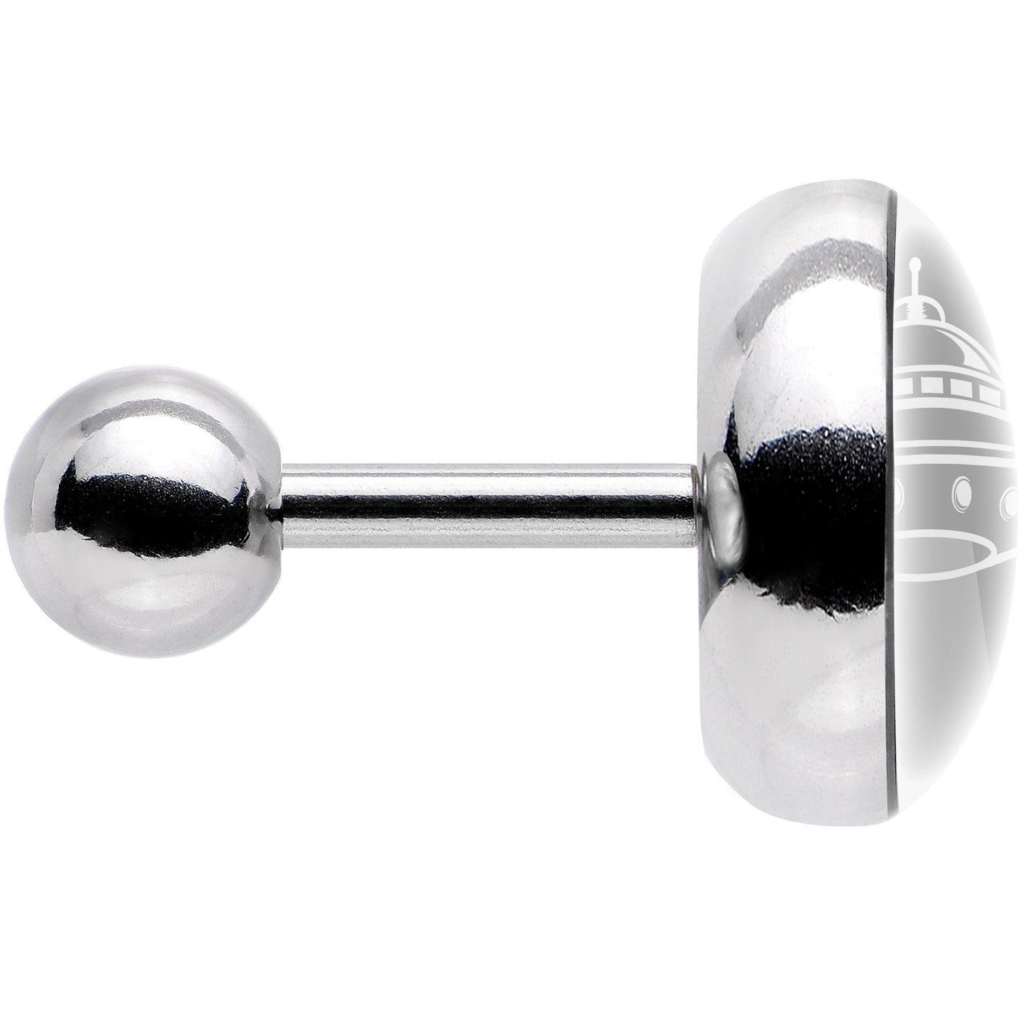 Black and White UFO Tragus Cartilage Earring