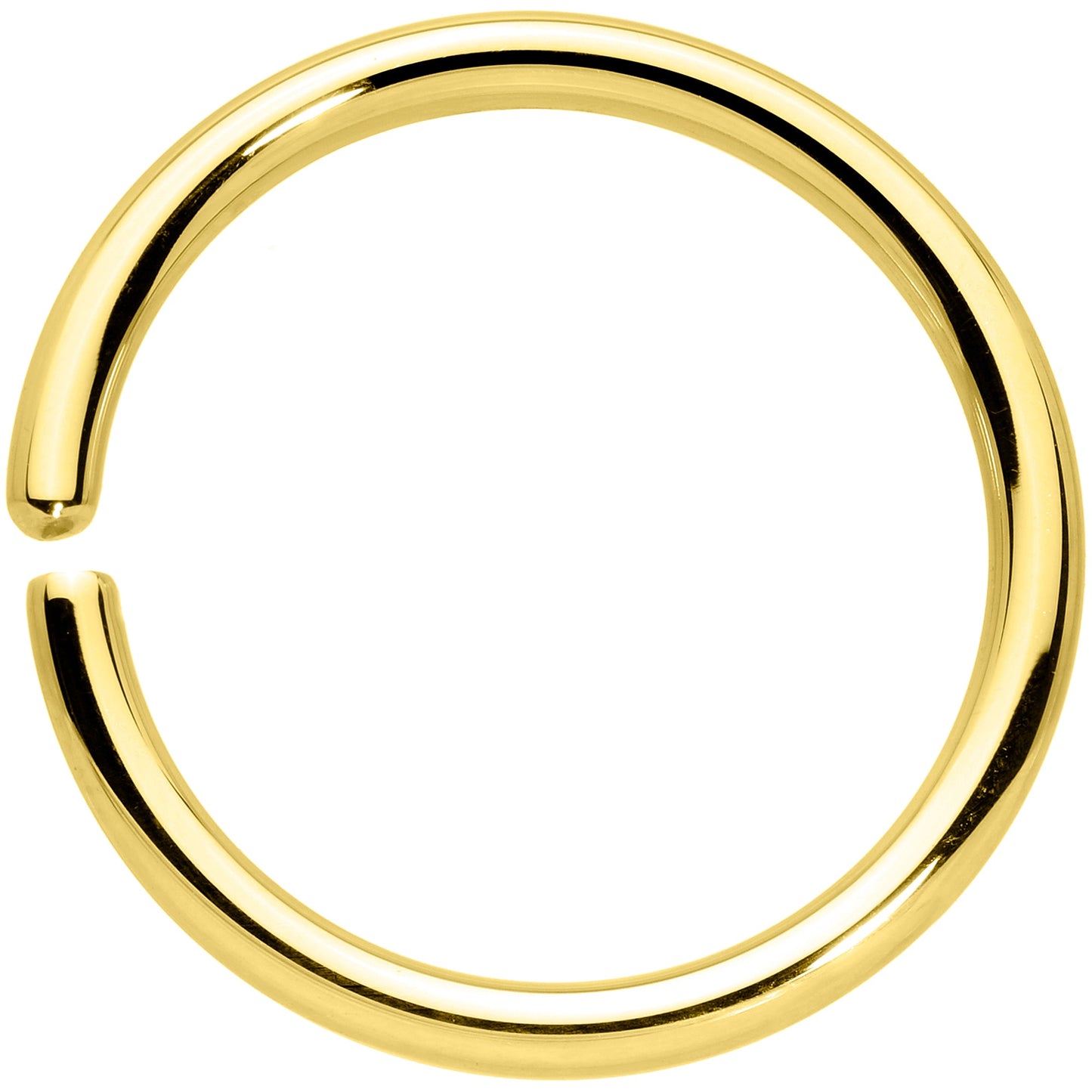 14G 1/2 Handcrafted Solid 14k Yellow Gold Seamless Circular Ring