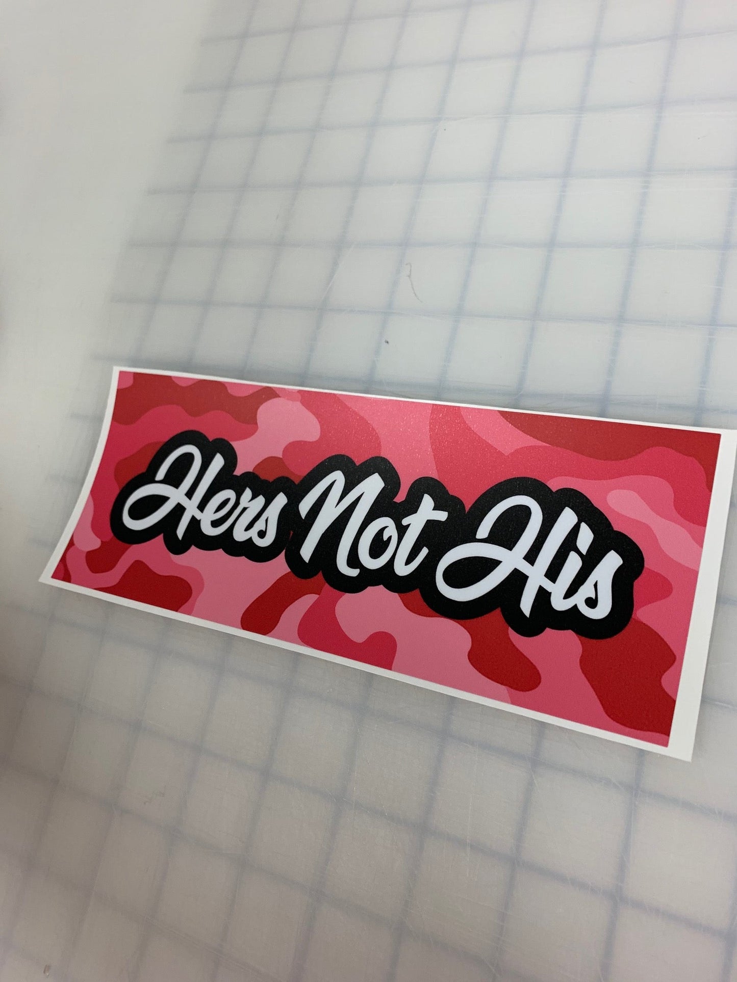 Hers Not His: 8" JDM Slap Sticker Decal