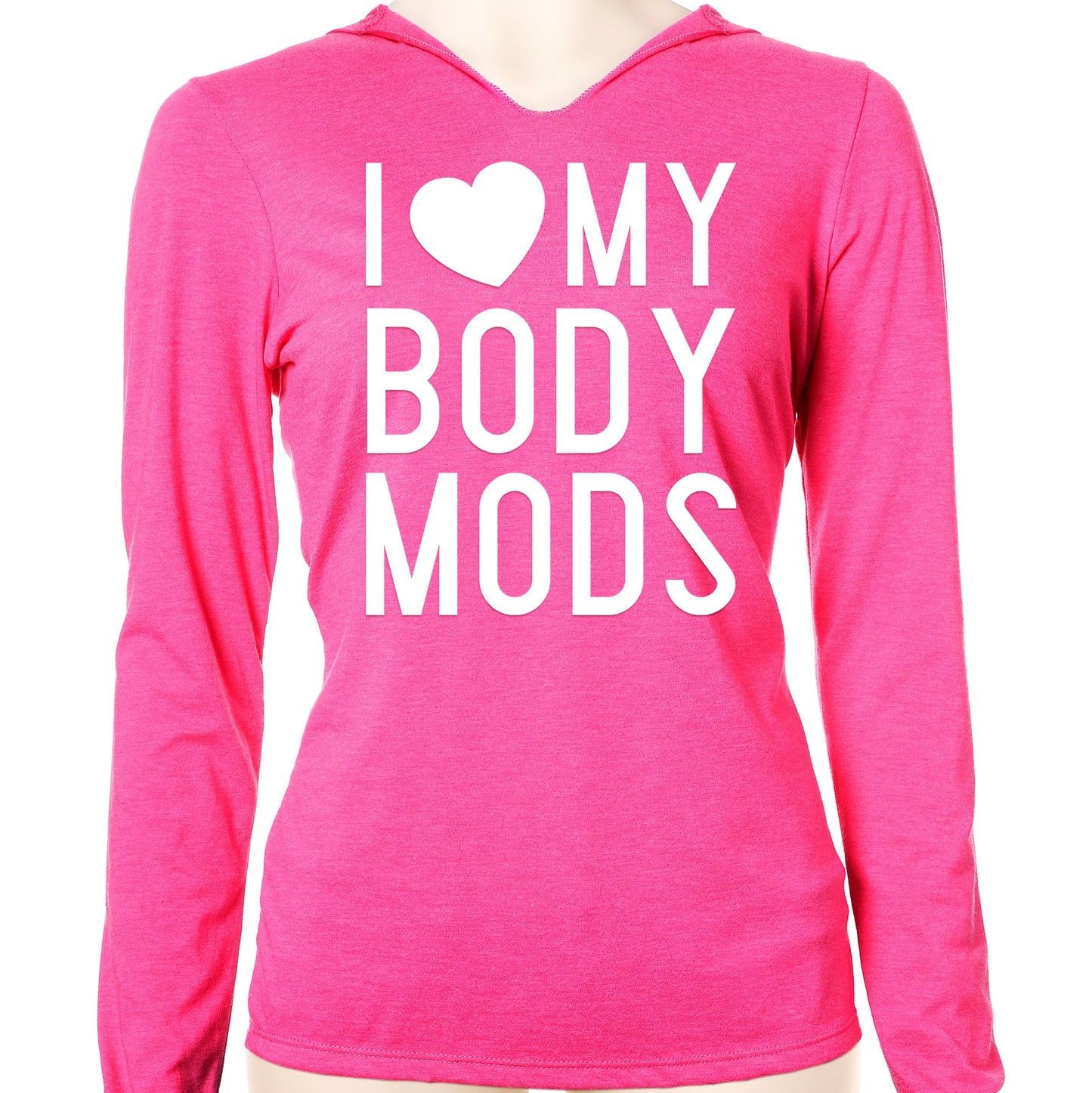 I Love My Body Mods Tapered Long Sleeve Hoodie