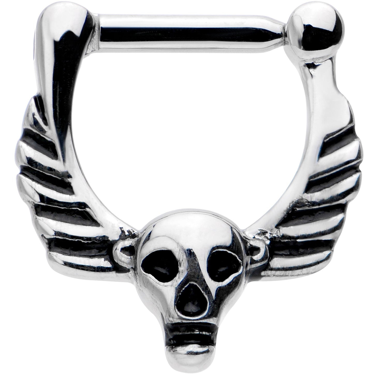 14G 5/16 Scare Em All Wicked Halloween Skull Septum Clicker