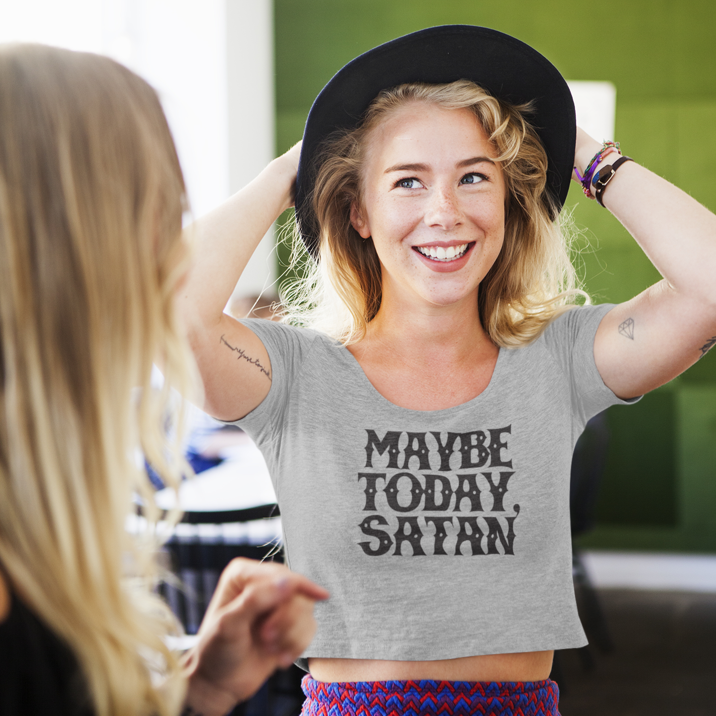 Maybe Today, Satan Crop T-shirt