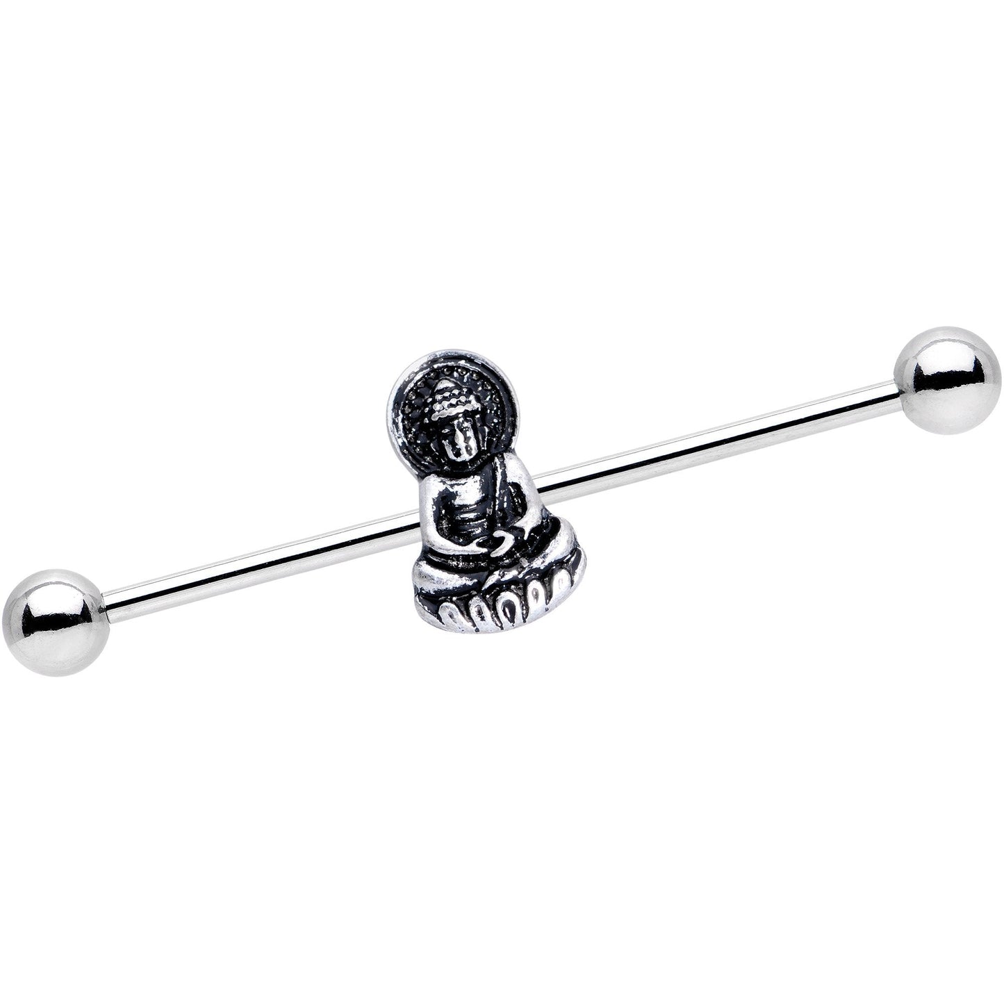 Buddha Mantra Industrial Barbell 38mm