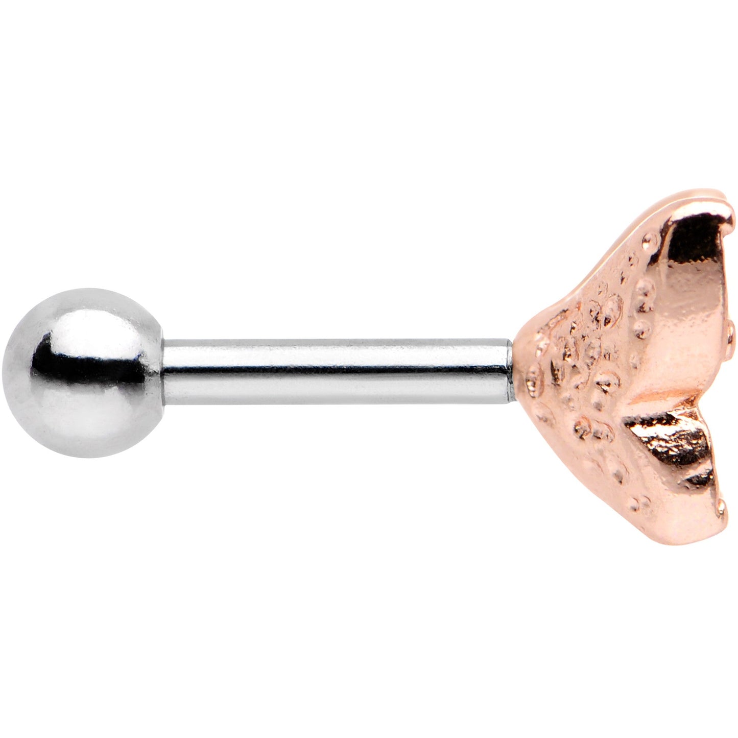 16G Clear Gem Rose Gold Tone Butterfly Tragus Cartilage Earring