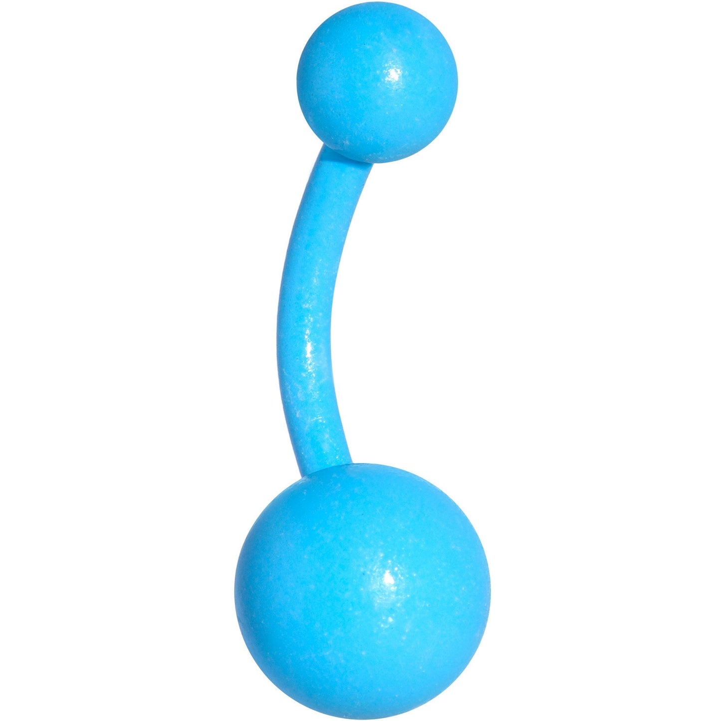 14G 3/8 Blue Glow In The Dark Effect Belly Ring