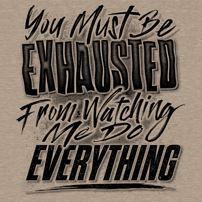 Exhausted - Safety Yellow T-Shirt