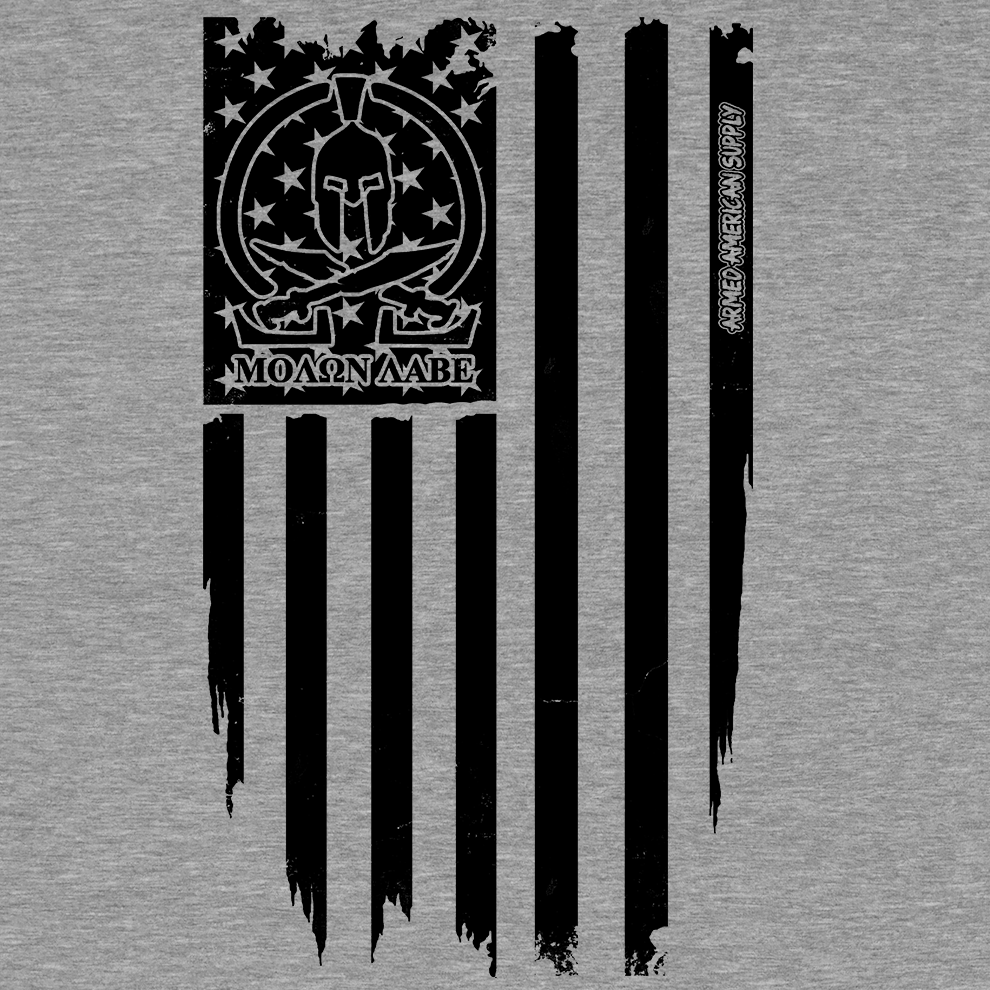 Molon Labe Ghost Flag - Long Sleeve Hi-Vis T-Shirt