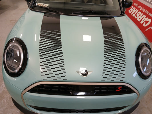 Faded Hood Stripe Decals for 2025-2026 Mini Cooper Sport