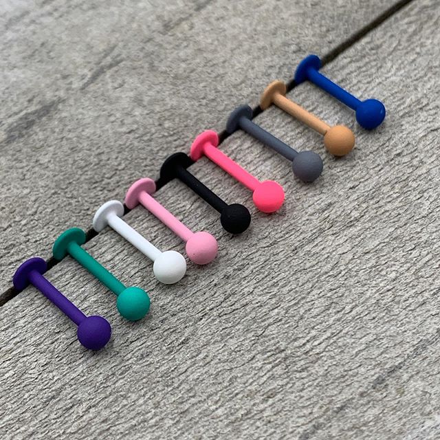 16G 5/16 Grey Acrylic Matte Labret Monroe Tragus