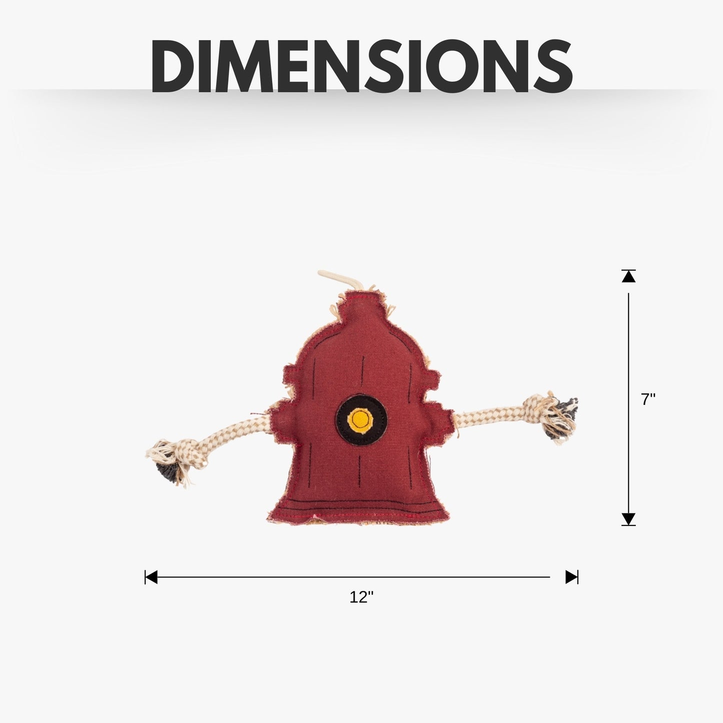 Country Living Canvas & Jute Fire Hydrant Dog Chew Toy – Durable, Safe and Non-Toxic