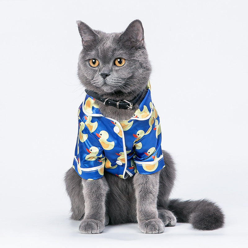 Pet Silk Duck Pajamas