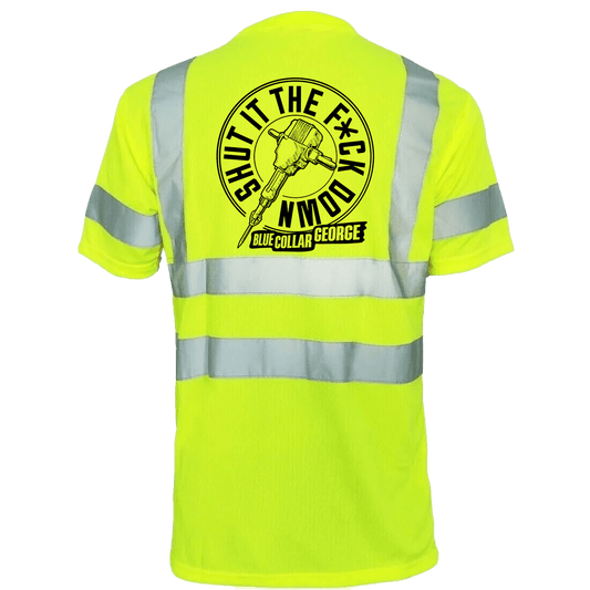 Blue Collar George Shut It - Reflective Safety T-Shirt