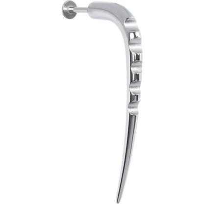 14G Stainless Steel CARVED HOOK Labret - 3/8