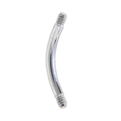 14G 316l Stainless Steel Replacement Curved Barbell 3/8