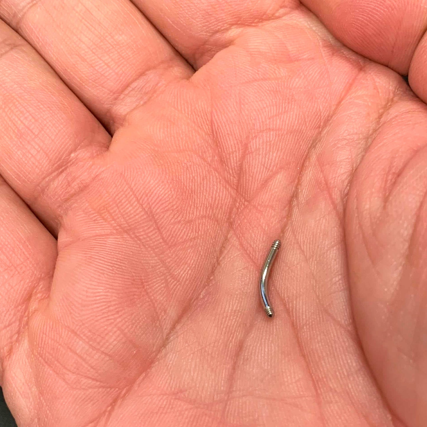 14G 316l Stainless Steel Replacement Curved Barbell 3/8