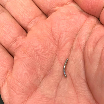 14G 316l Stainless Steel Replacement Curved Barbell 3/8