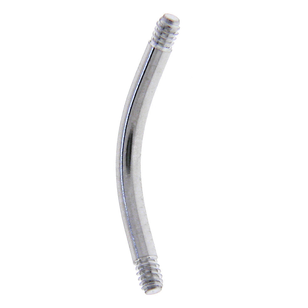 14G 316l Stainless Steel Replacement Curved Barbell 1/2