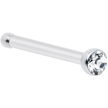 20G Stainless Steel Crystalline Gem Micro Nose Bone