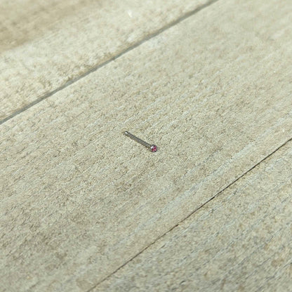 20G Stainless Steel Pink Gem Micro Nose Bone