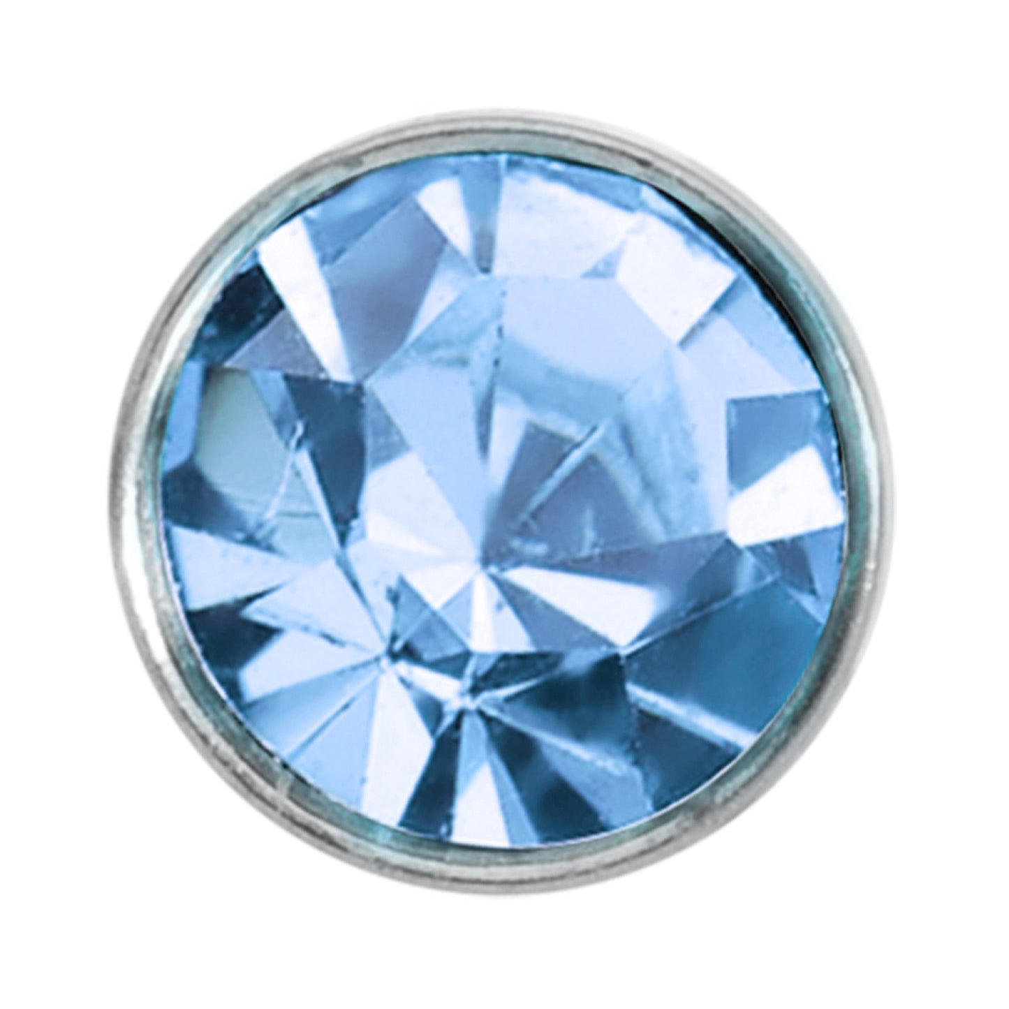 20G Stainless Steel Light Blue Gem Micro Nose Bone