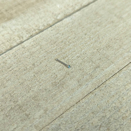 20G Stainless Steel Light Blue Gem Micro Nose Bone