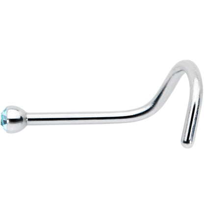 Aqua Gem MICRO Nose Ring Twister