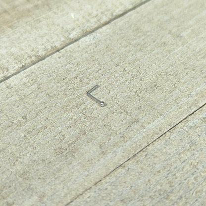 20G Stainless Steel Stainless Steel Micro Ball Nose Ring L-Shaped