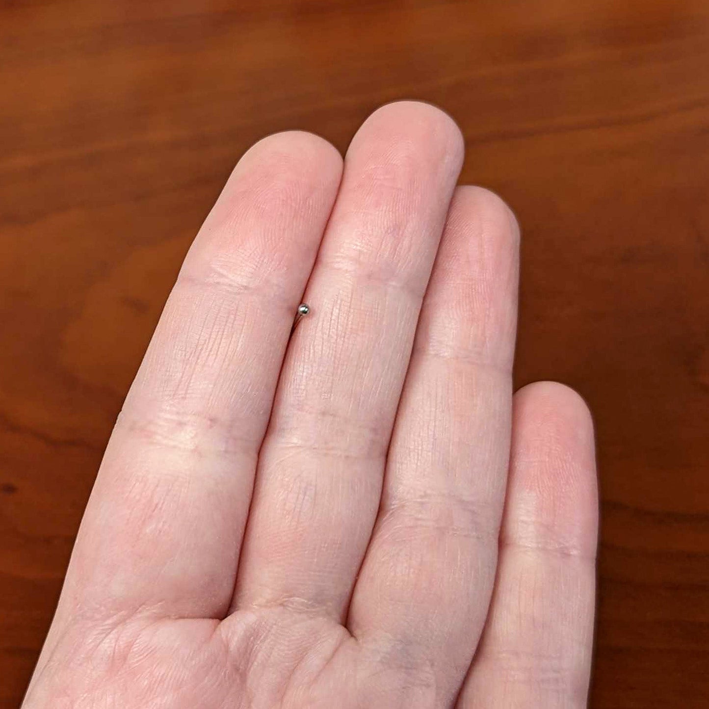 20G Stainless Steel Stainless Steel Micro Ball Nose Ring L-Shaped