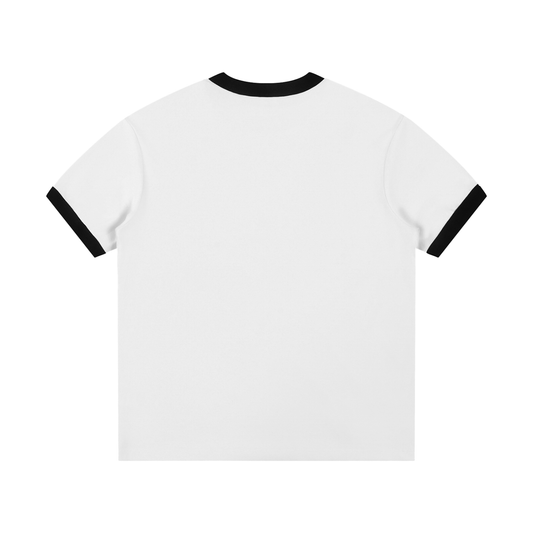 Contrast Edge Ribbed Crewneck T-Shirt - Jaico Online Shop