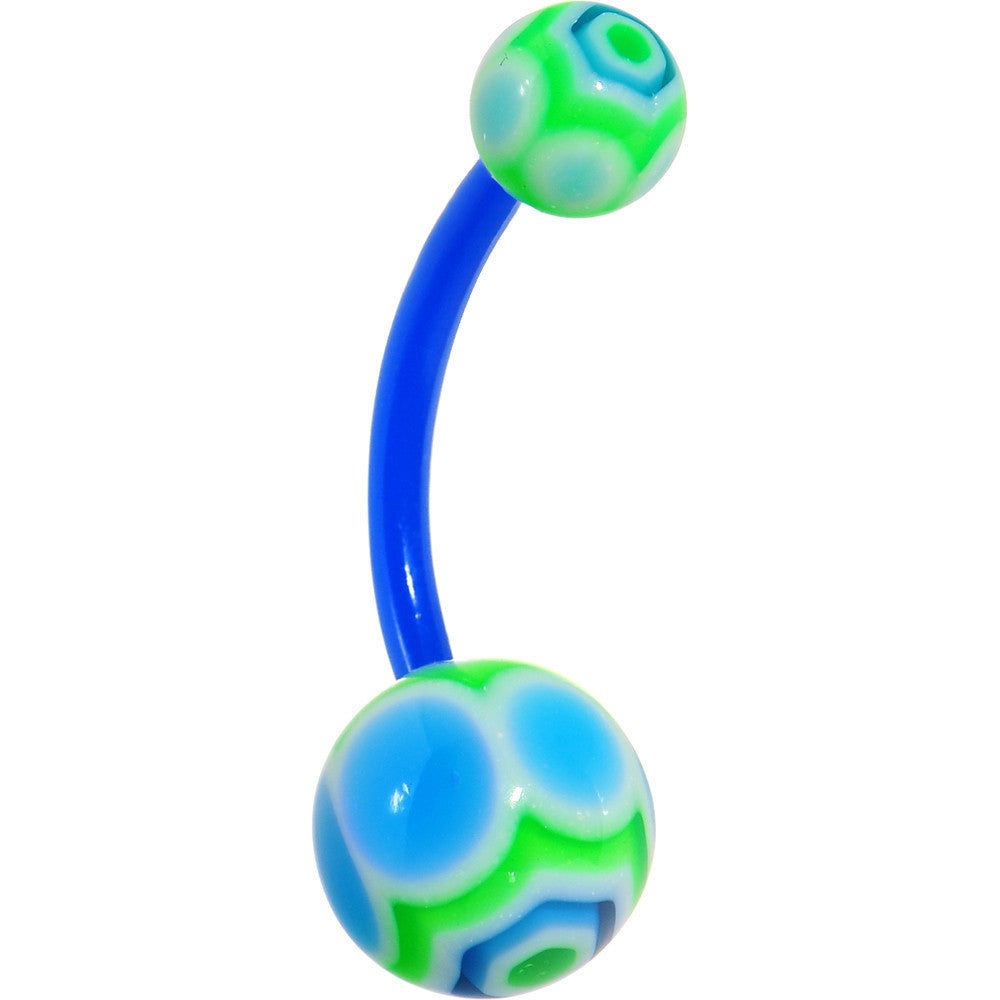 Bioplast Blue Lime Maracas Belly Ring